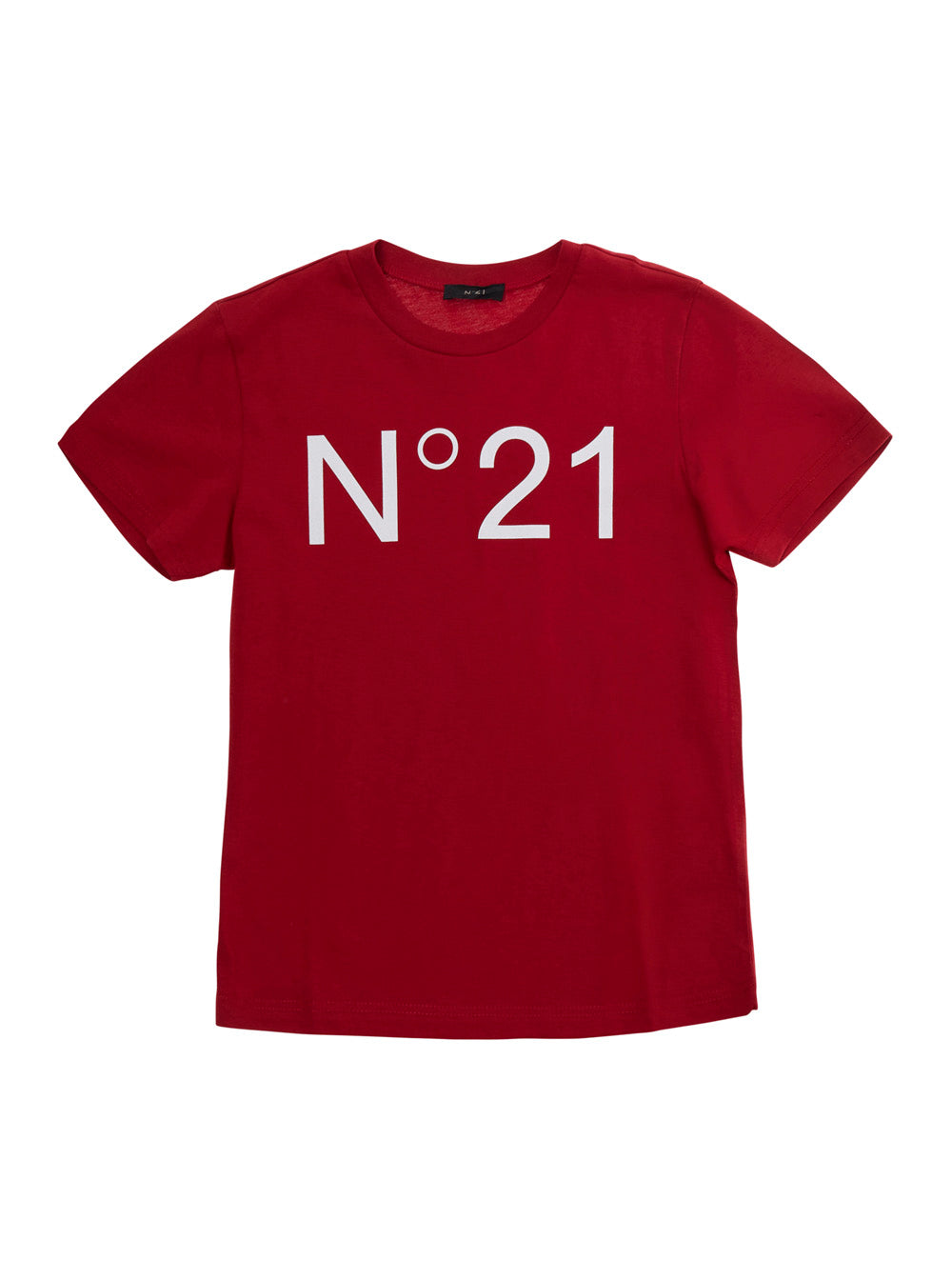 Nº21 Logo-Print Cotton T-Shirt — Red by Nº21