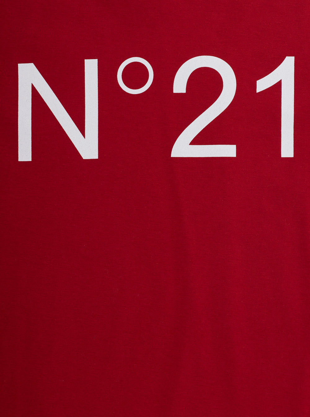 Nº21 Logo-Print Cotton T-Shirt — Red, view 3