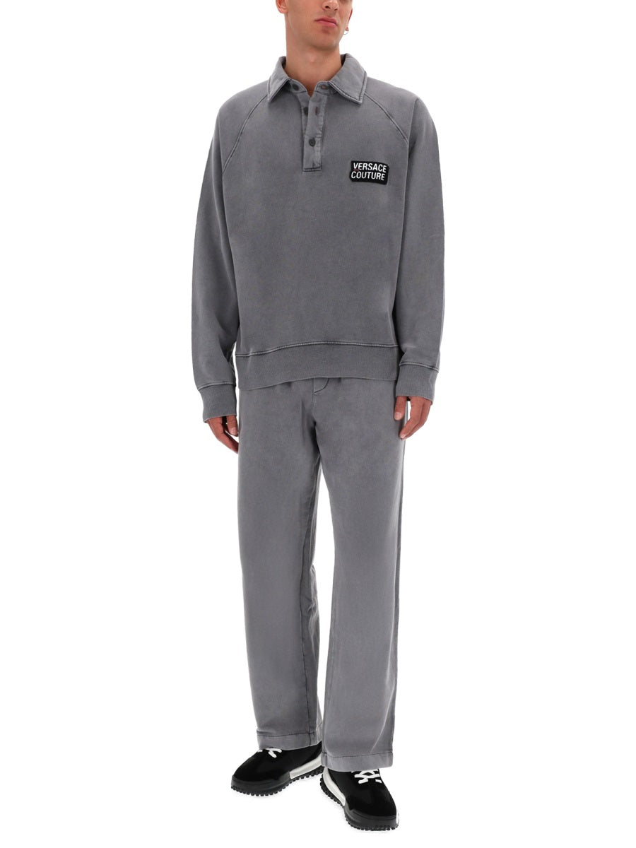 Versace Jeans Couture Cotton Jogger Pants — Gray, view 4