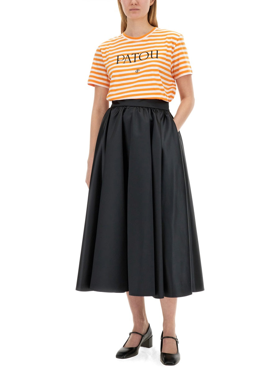 Patou Logo Cotton T-Shirt — Multicolor, view 4