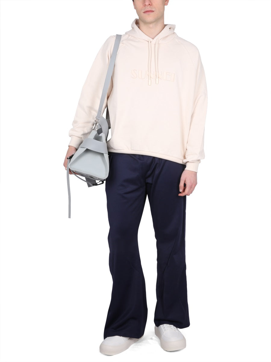 Sunnei Cotton Drawstring Hoodie — Beige by Sunnei