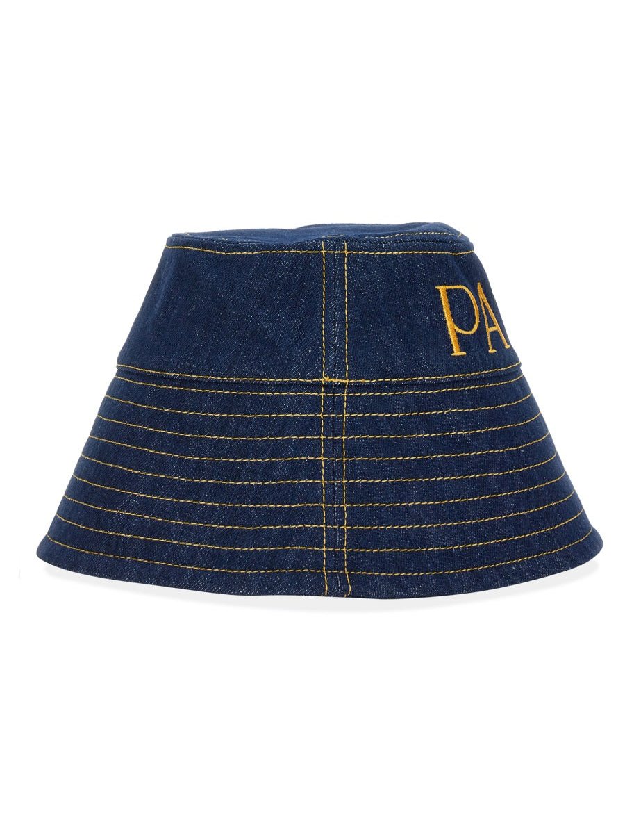 Patou AC027_0008602D Logo Cotton Bucket Hat — Blue, view 2