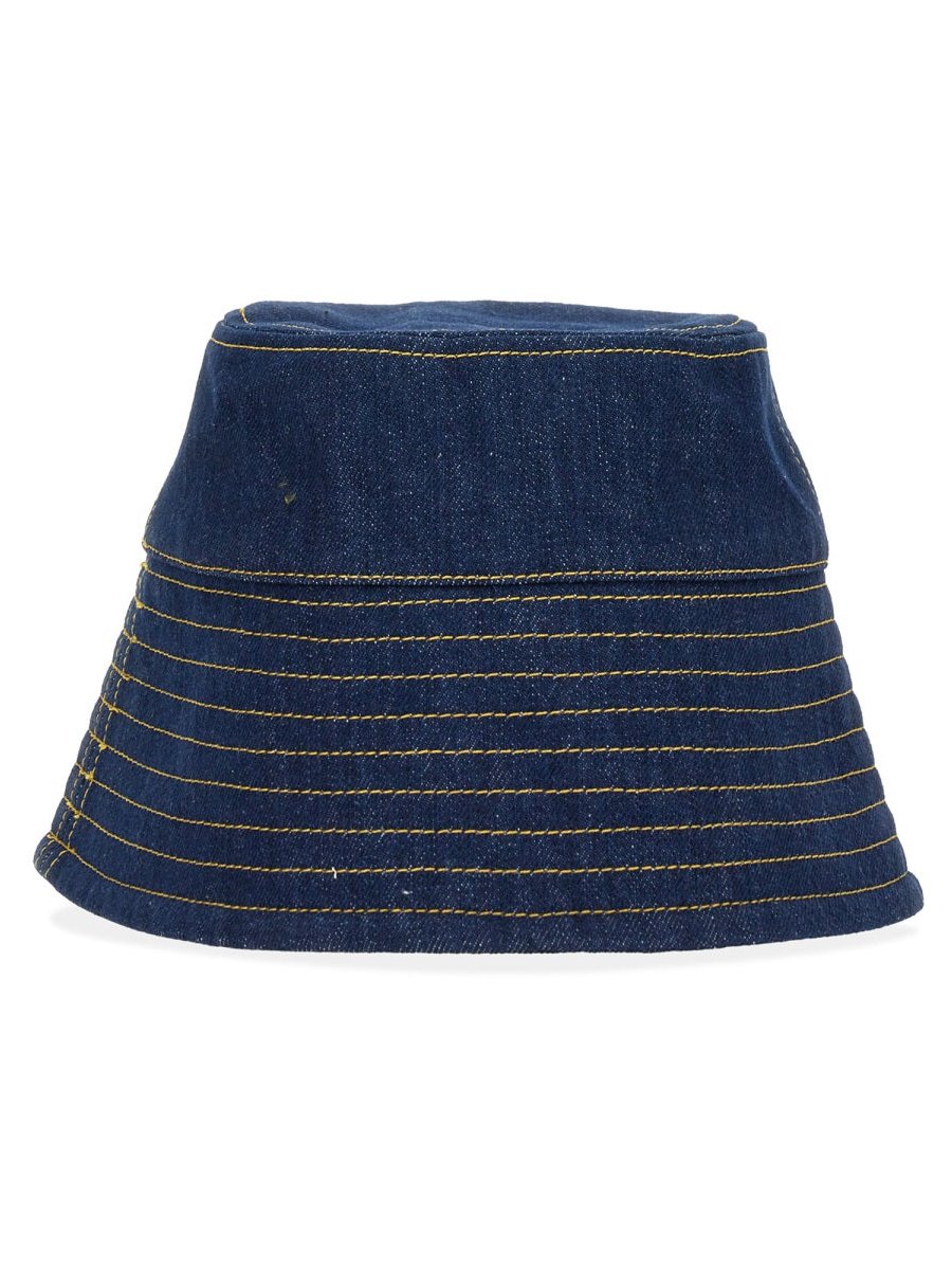 Patou AC027_0008602D Logo Cotton Bucket Hat — Blue, view 3