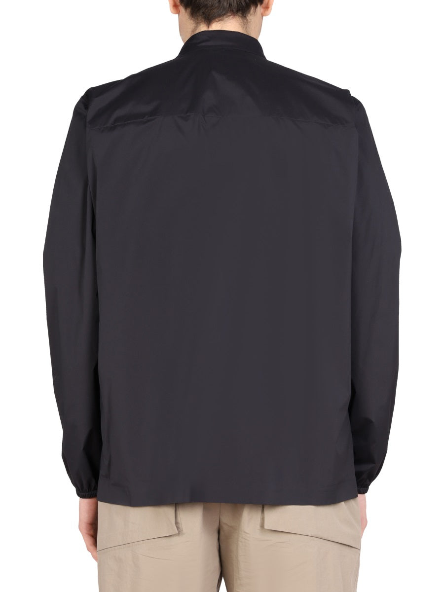 Monobi Polyamide Shirt Jacket — Black, view 3