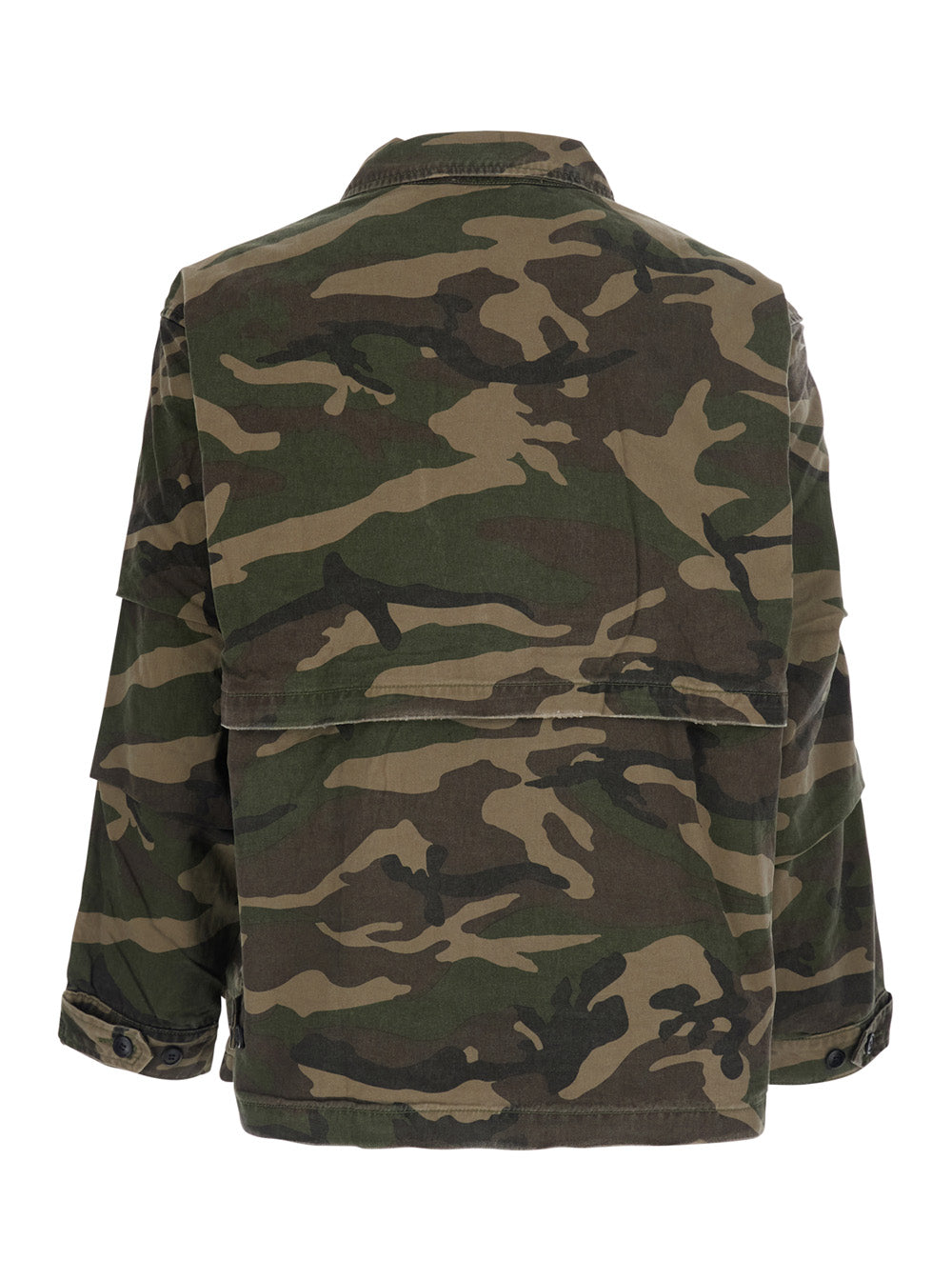 Found Camouflage Cotton Jacket — Green, view 2