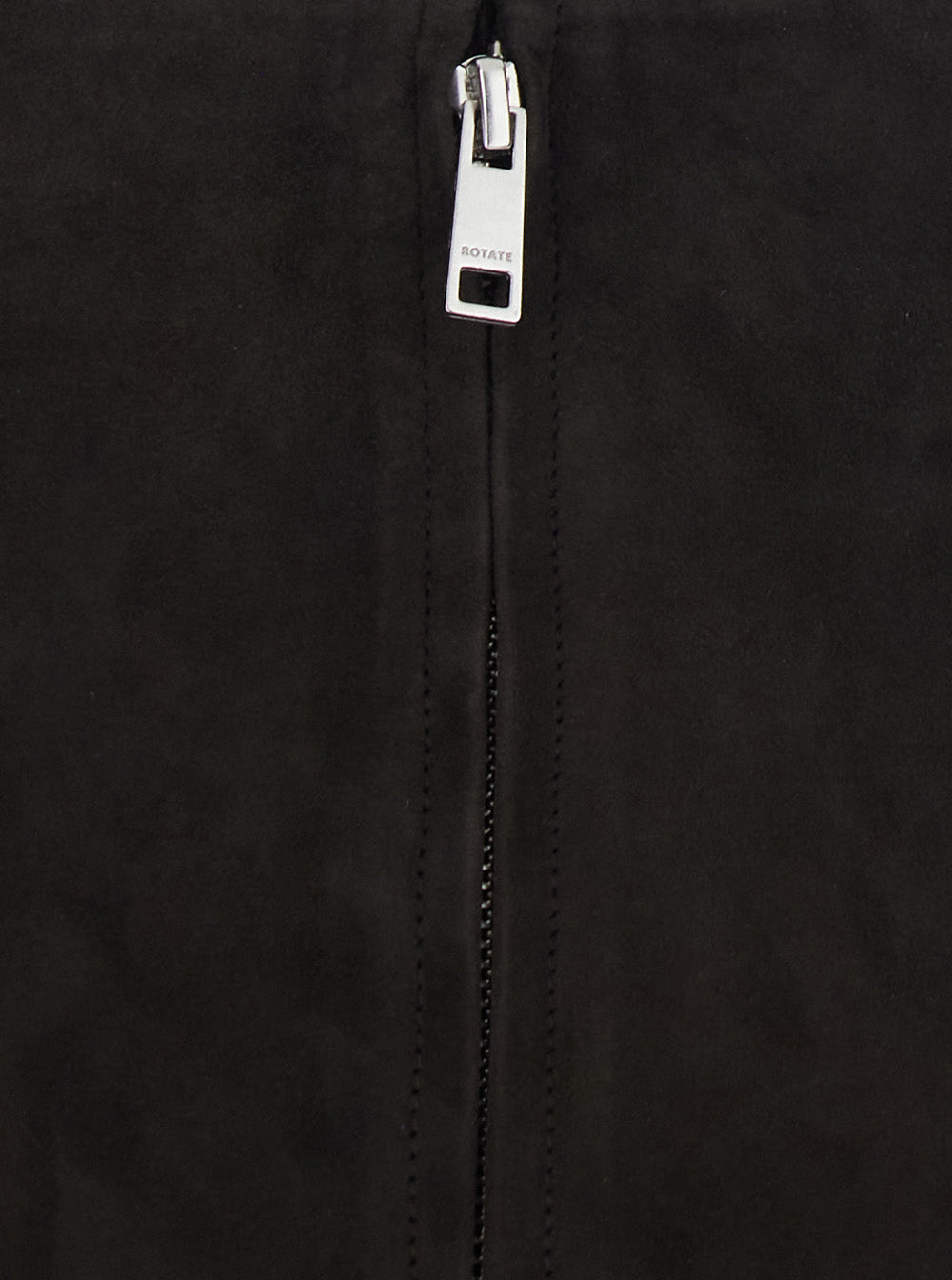 Rotate Birger Christensen Suede Miniskirt — Black, view 3