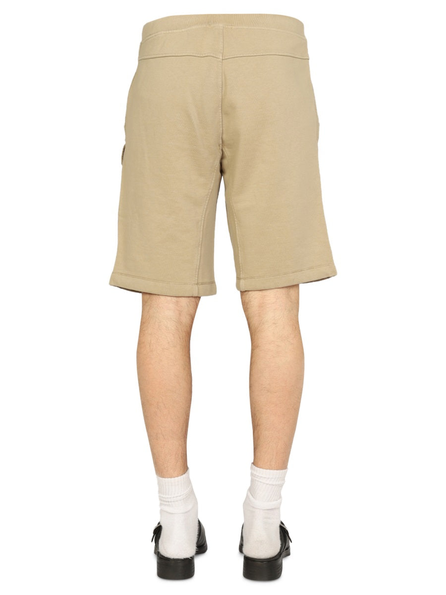 Ten C Sweatshirt Bermuda Shorts — Beige, view 4