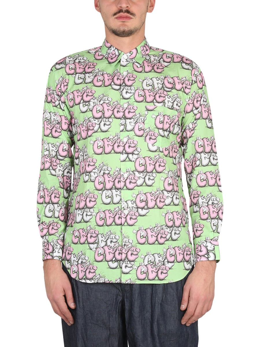 Comme Des GarçOns Shirt KAWS Collaborative Print Shirt — Multicolor, view 2
