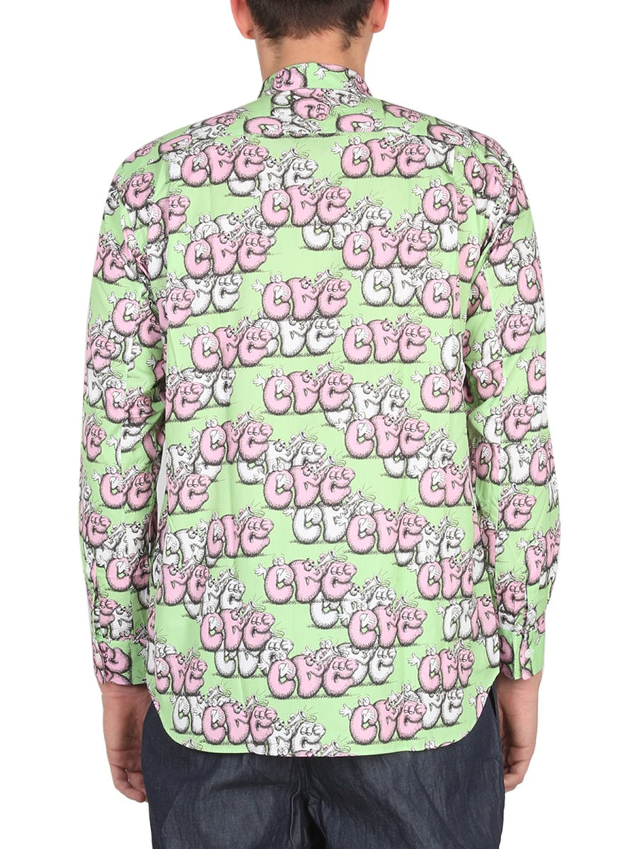 Comme Des GarçOns Shirt KAWS Collaborative Print Shirt — Multicolor, view 3