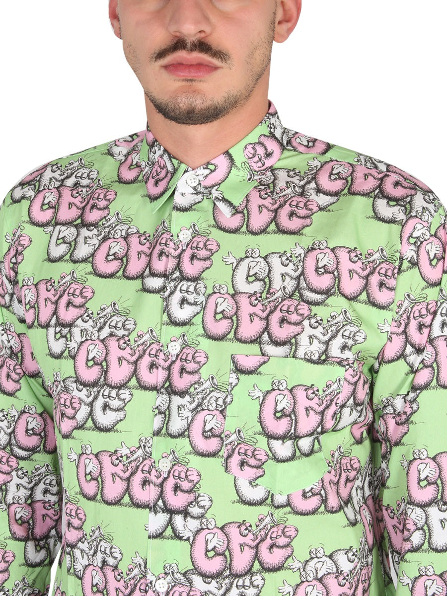 Comme Des GarçOns Shirt KAWS Collaborative Print Shirt — Multicolor, view 4