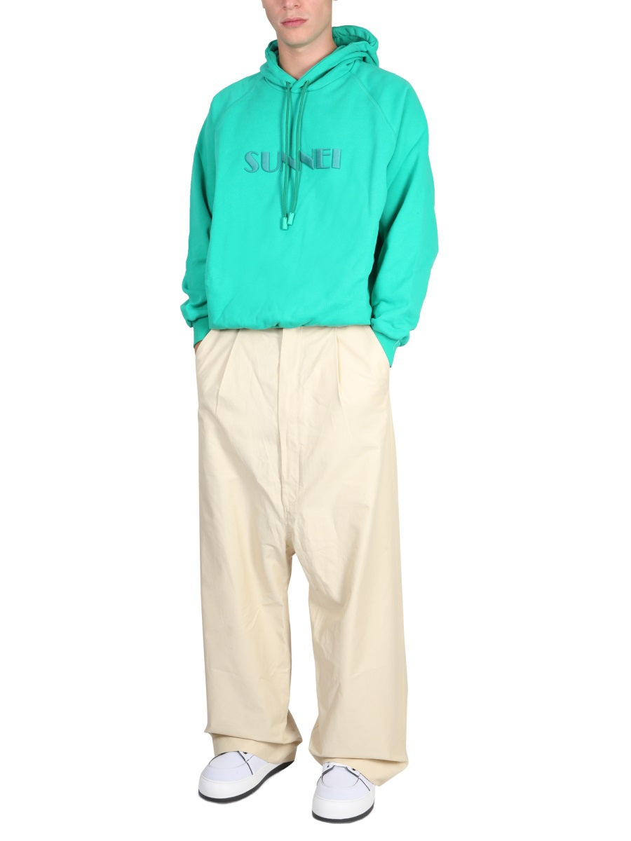 Sunnei Logo Cotton Sweatshirt — Green by Sunnei