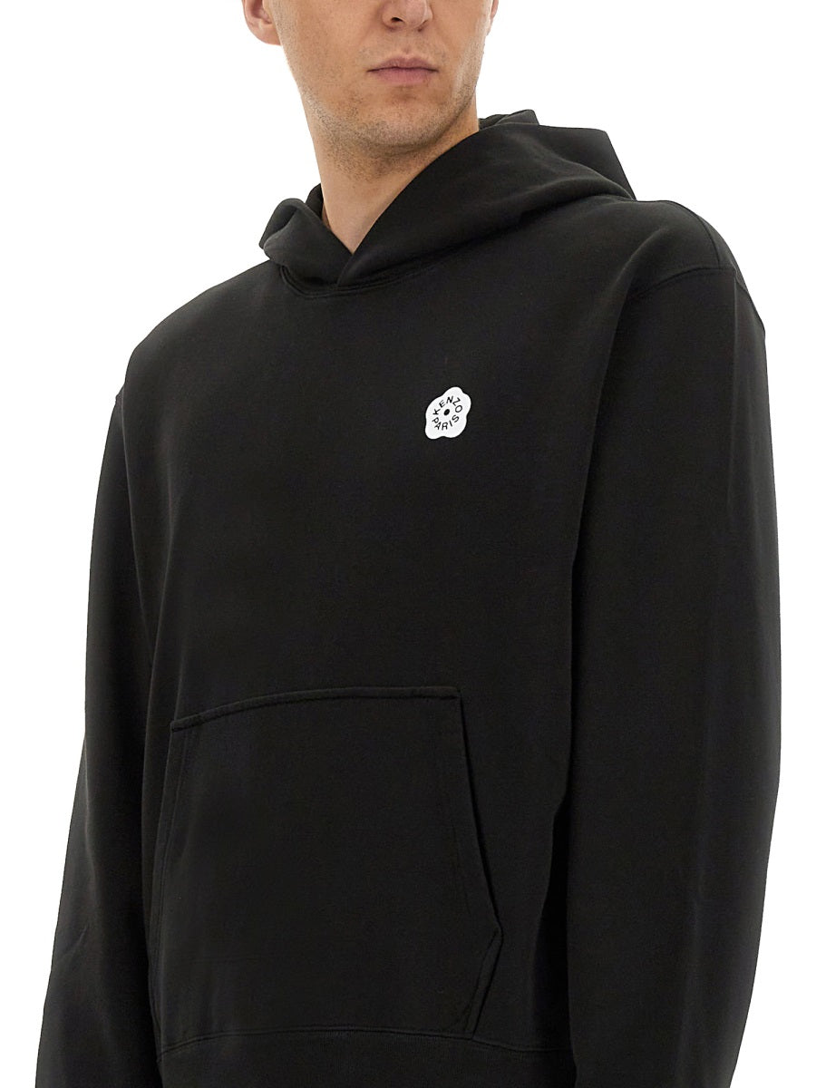 Kenzo Cotton Hoodie — Black, view 2