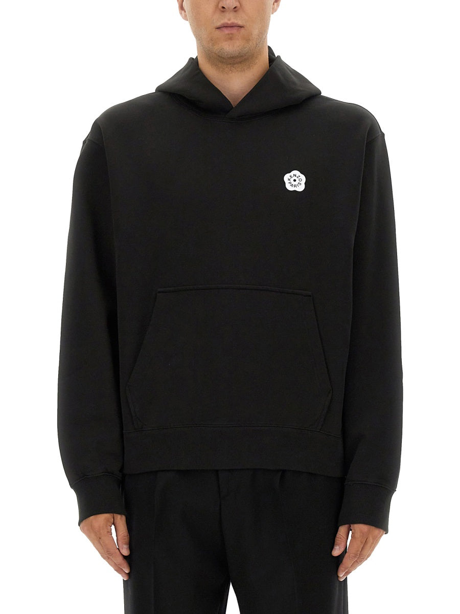 Kenzo Cotton Hoodie — Black, view 3