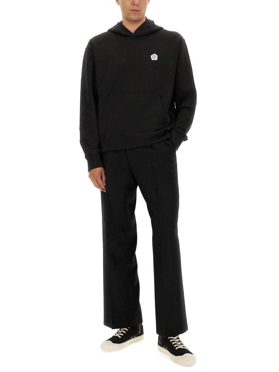 Kenzo Cotton Hoodie — Black, view 4