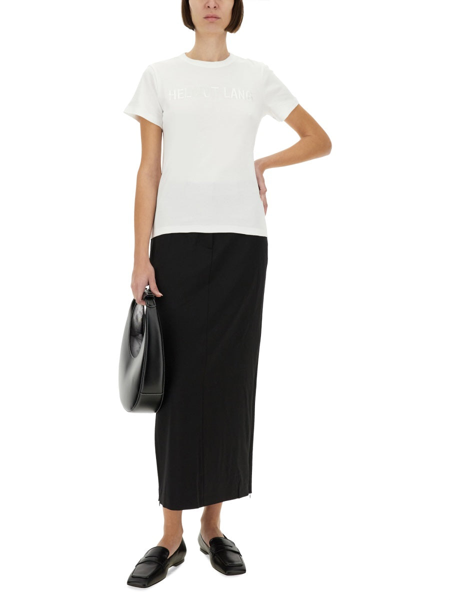 Helmut Lang Logo-Print Cotton T-Shirt — White by Helmut Lang