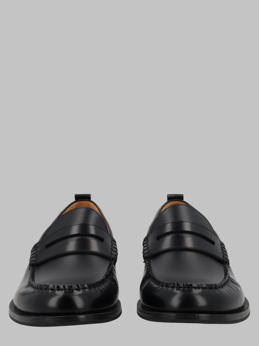 Hugo Cowhide Leather Loafers — Black by Hugo