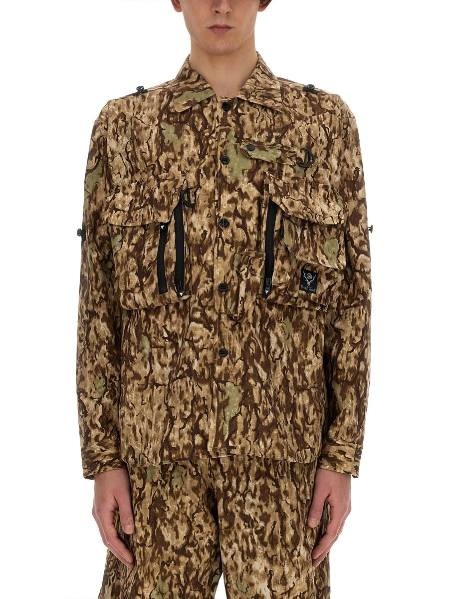 South2 West8 Camouflage Print Jacket — Multicolor, view 2