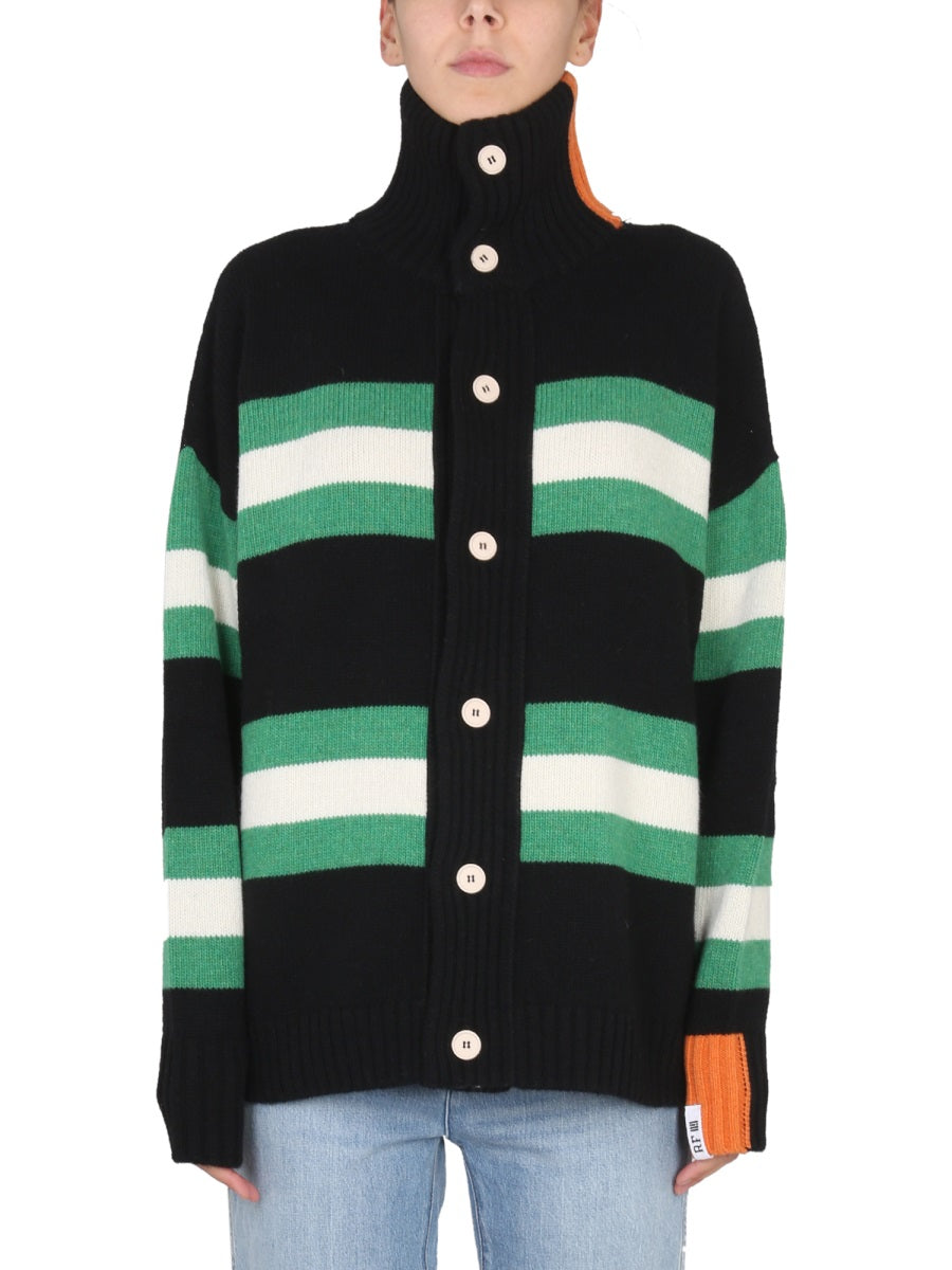 Right For Turtleneck Button-Closure Cardigan — Multicolor by Right For