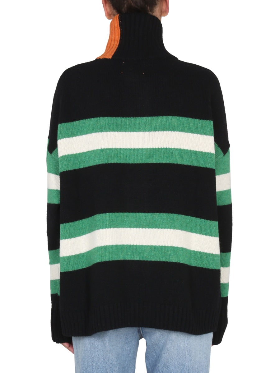 Right For Turtleneck Button-Closure Cardigan — Multicolor, view 2