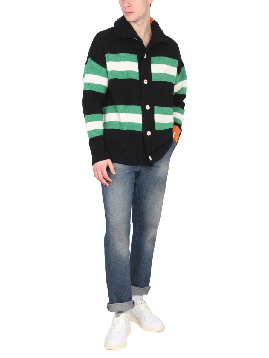 Right For Turtleneck Button-Closure Cardigan — Multicolor, view 5