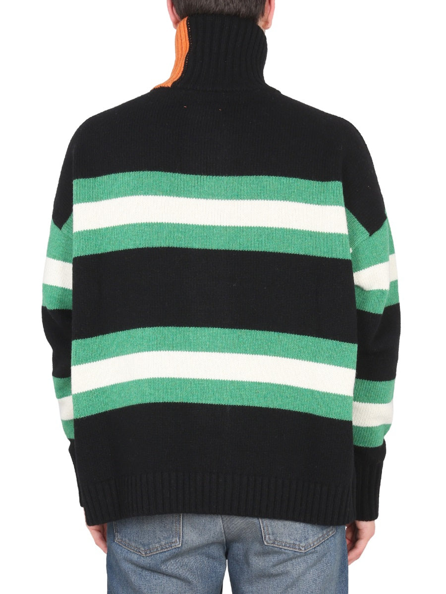 Right For Turtleneck Button-Closure Cardigan — Multicolor, view 7