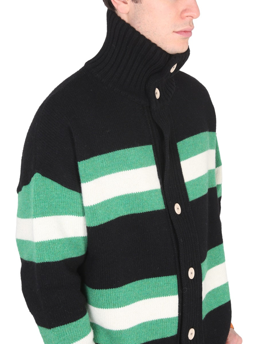 Right For Turtleneck Button-Closure Cardigan — Multicolor, view 8