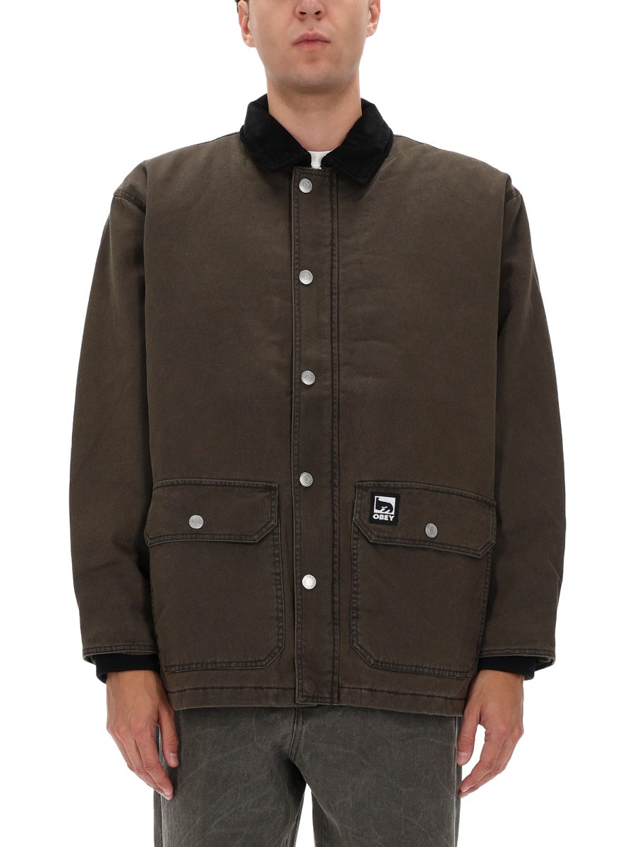 Obey Norton Barn Coat Jacket — Green by Obey
