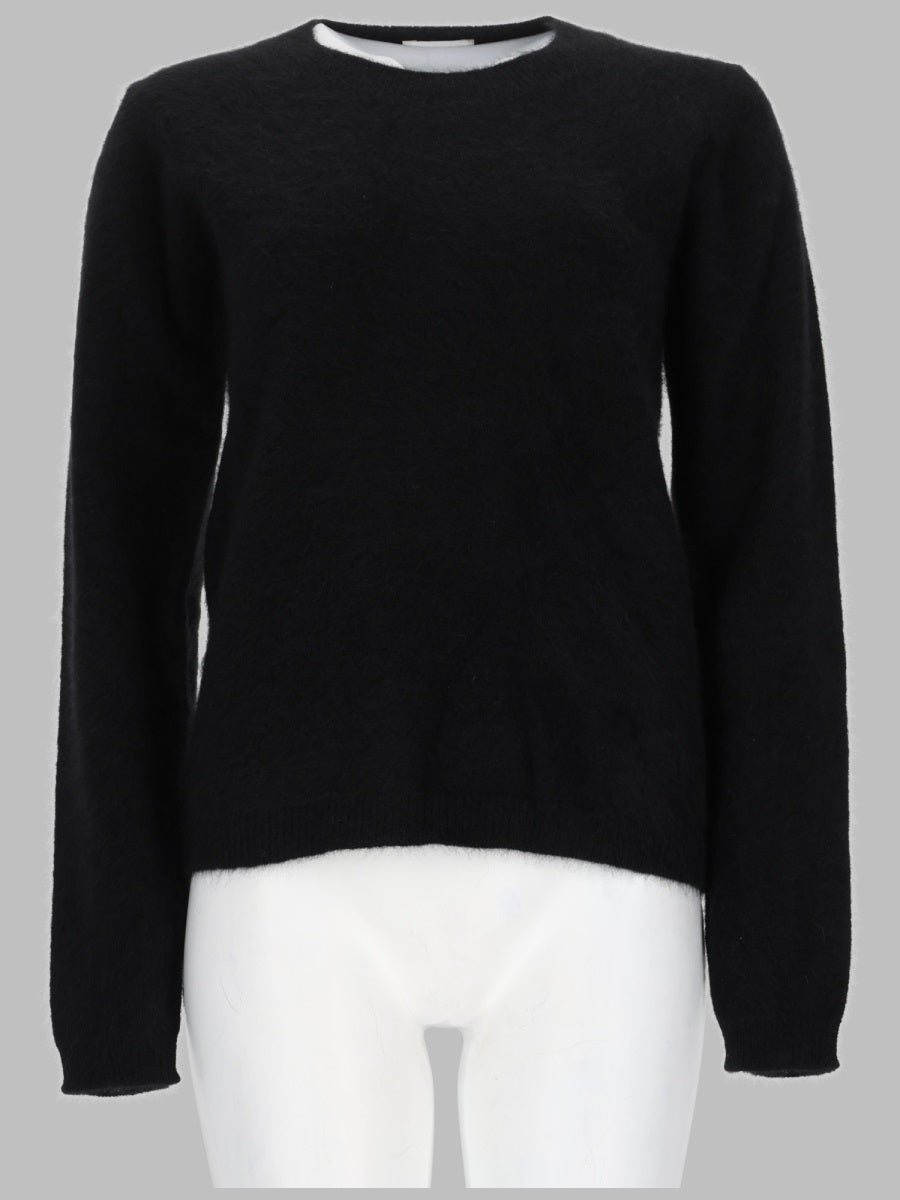 P.A.R.O.S.H. Raccoon Knit Sweater — Black by Parosh