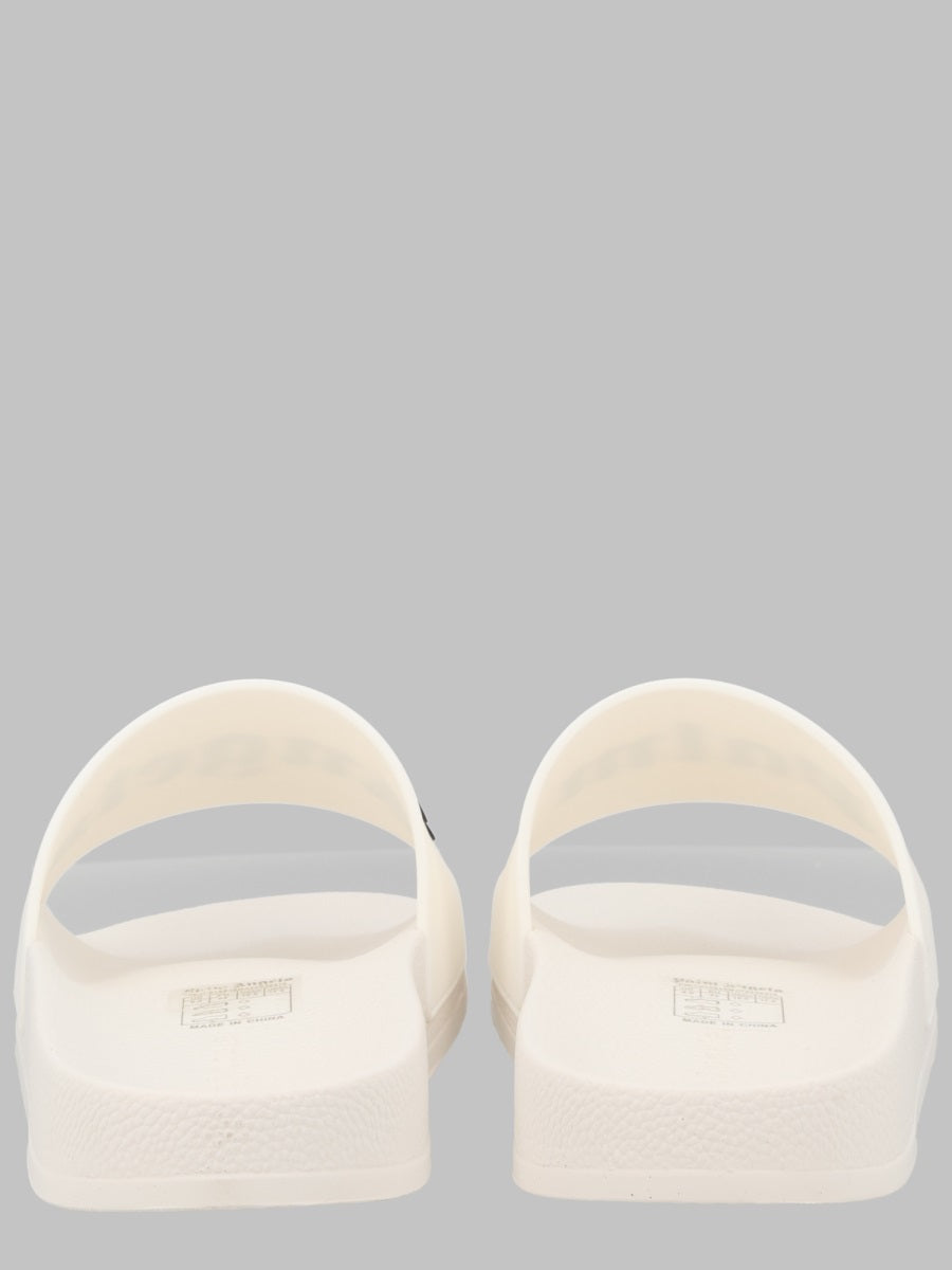Palm Angels Rubber Logo Slides — White, view 2