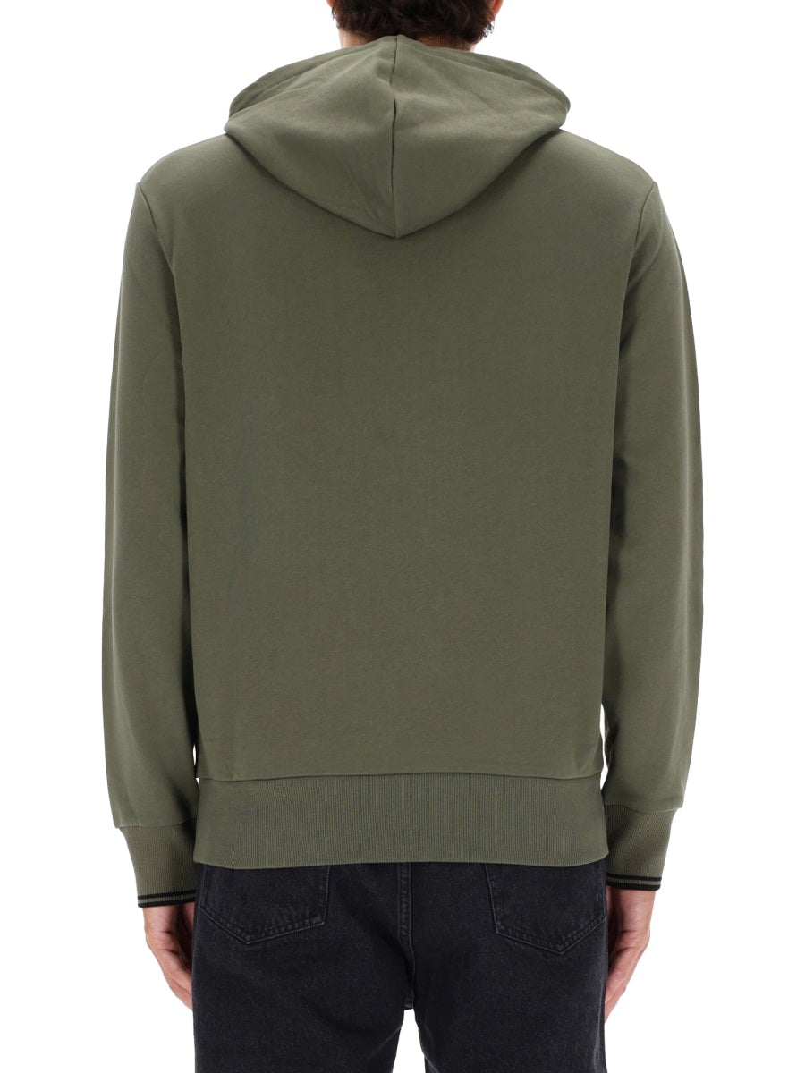 Fred Perry Cotton Hoodie — Green by Fred Perry
