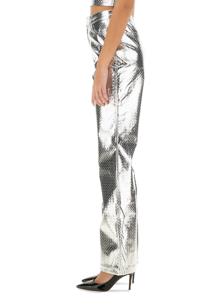 Rotate Birger Christensen Recycled Polyester Trousers — Silver, view 4