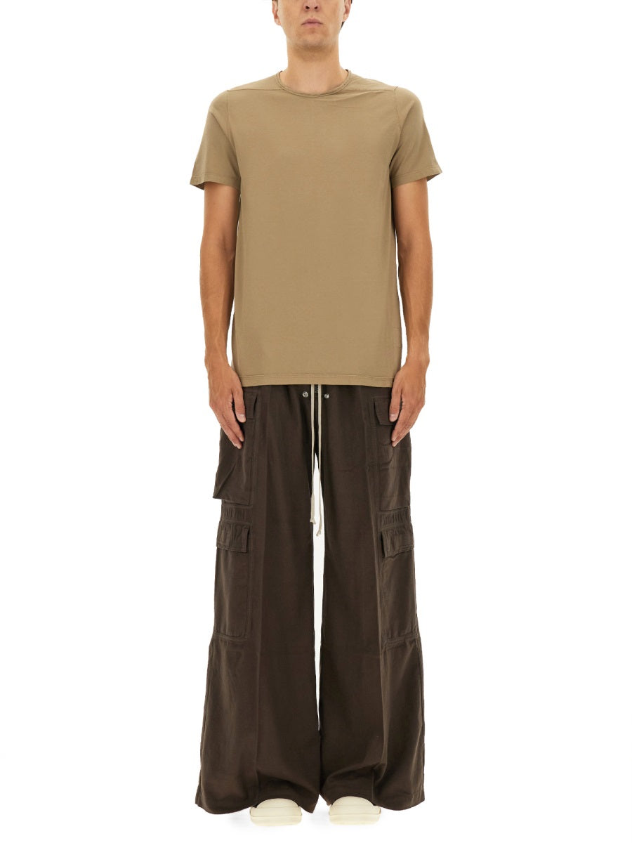 Rick Owens Drkshdw 100% Cotton T-Shirt — Beige, view 3