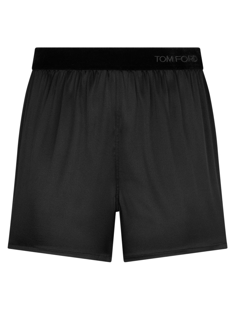 Tom Ford Silk Pajama Silk Shorts — Black by Tom Ford