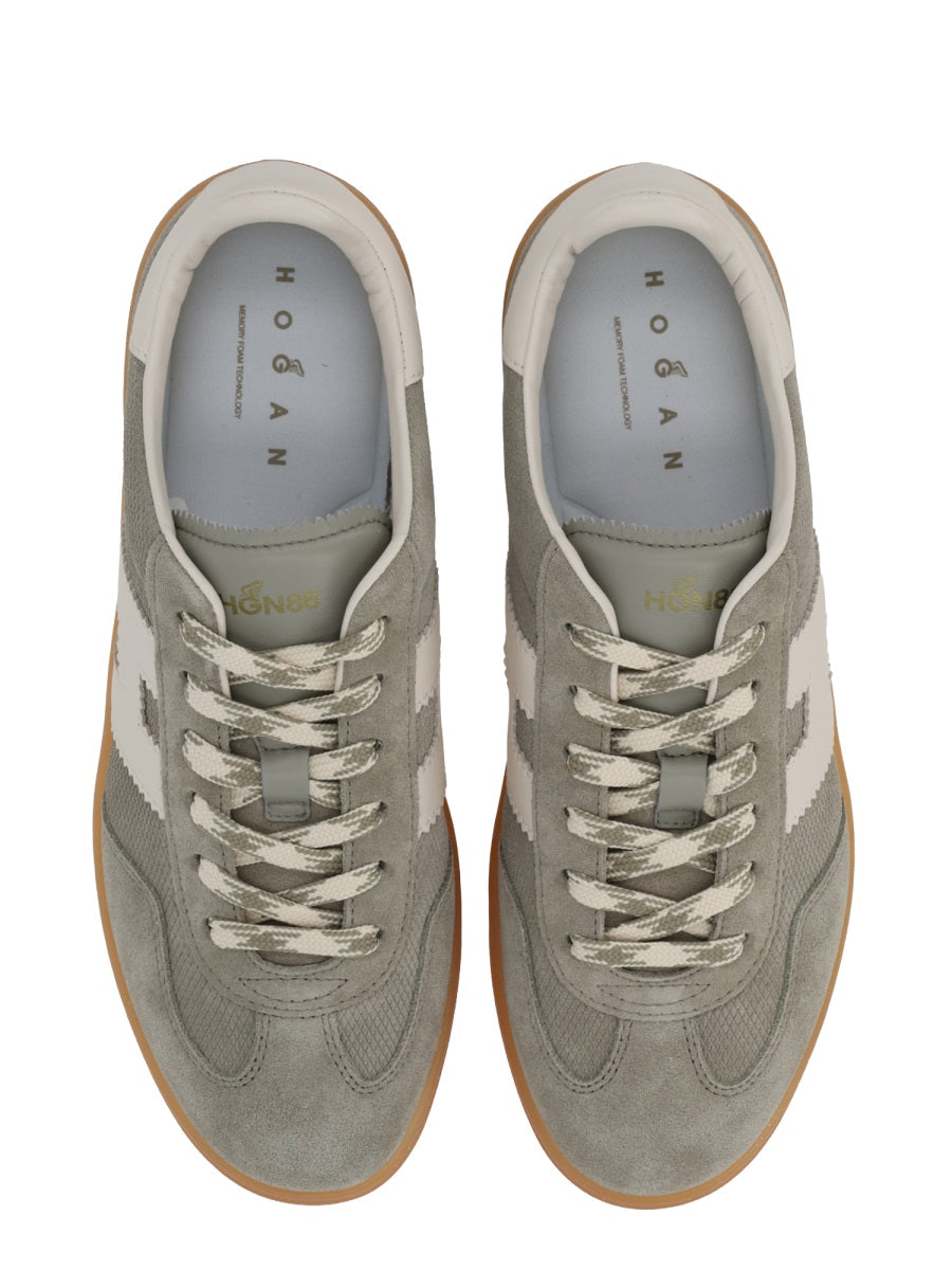 Hogan Calfskin and Mutton Leather Sneaker — Green, view 3