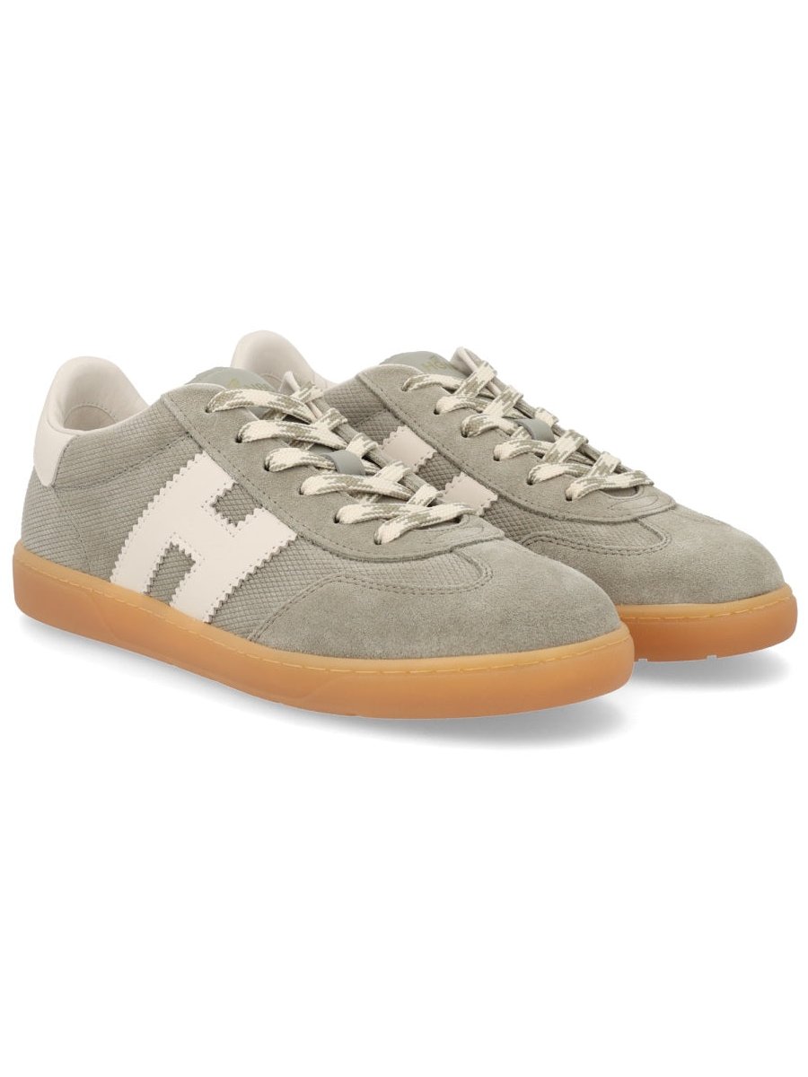 Hogan Calfskin and Mutton Leather Sneaker — Green, view 6