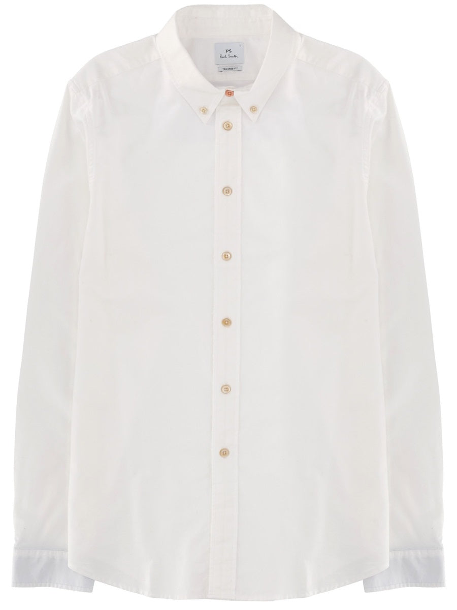 Ps Paul Smith Organic Cotton Tailored Fit Shirt — White by Ps Paul Smith