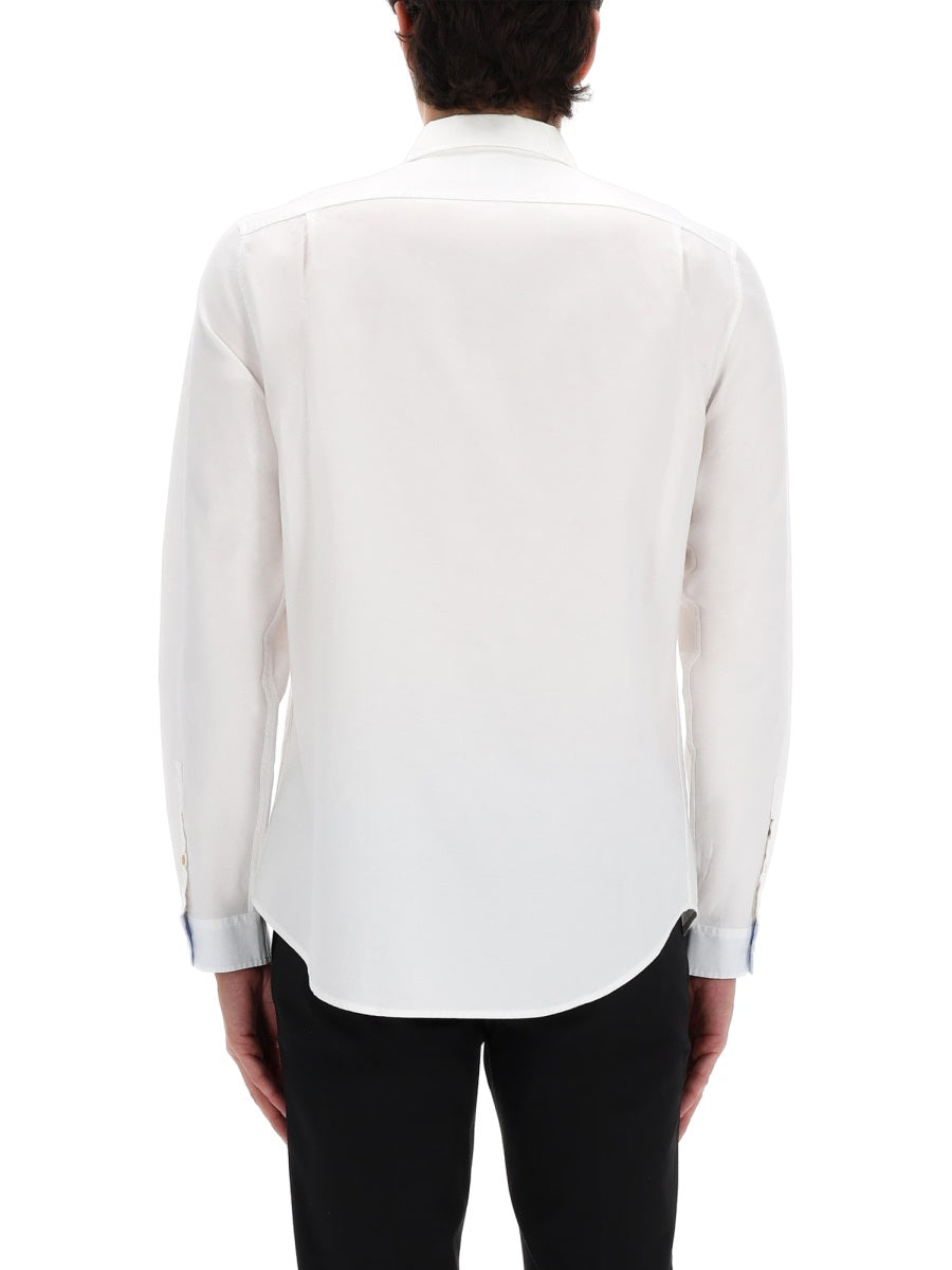 Ps Paul Smith Organic Cotton Tailored Fit Shirt — White, view 4