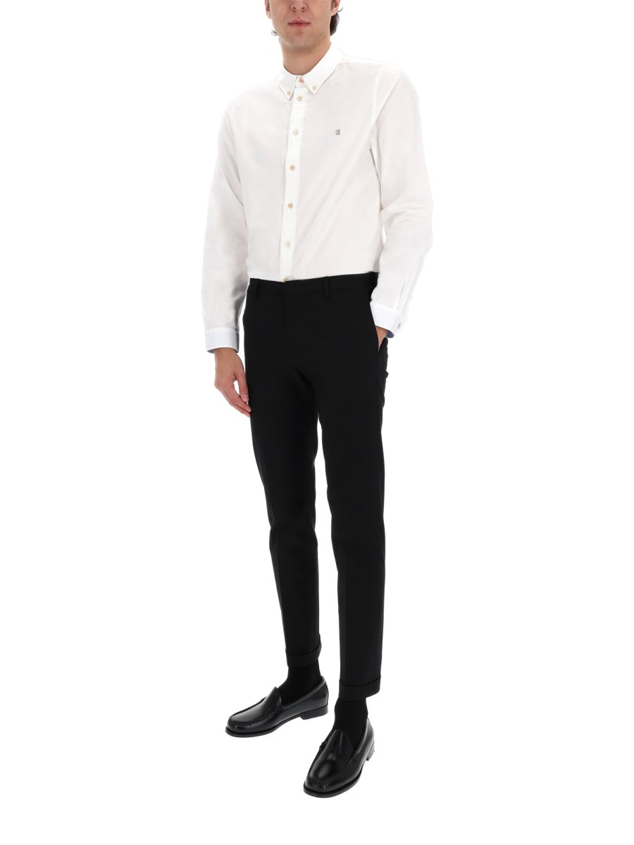 Ps Paul Smith Organic Cotton Tailored Fit Shirt — White, view 5