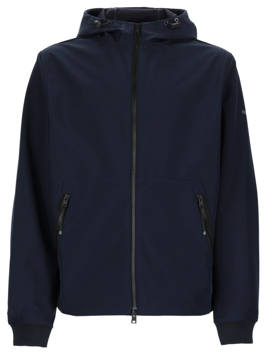 Woolrich Hooded Zip Jacket — Blue by Woolrich