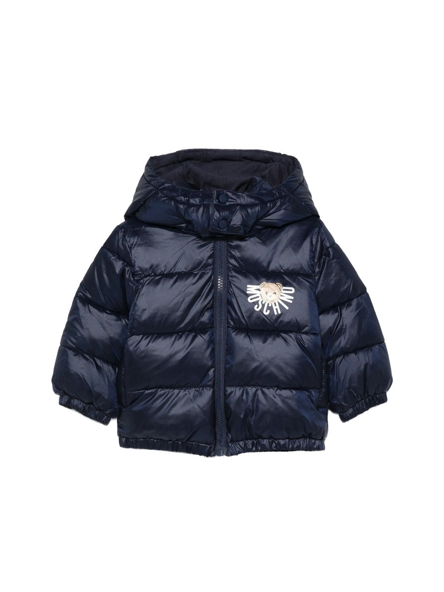 Moschino Logo-Detail Polyamide Jacket — Blue by Moschino
