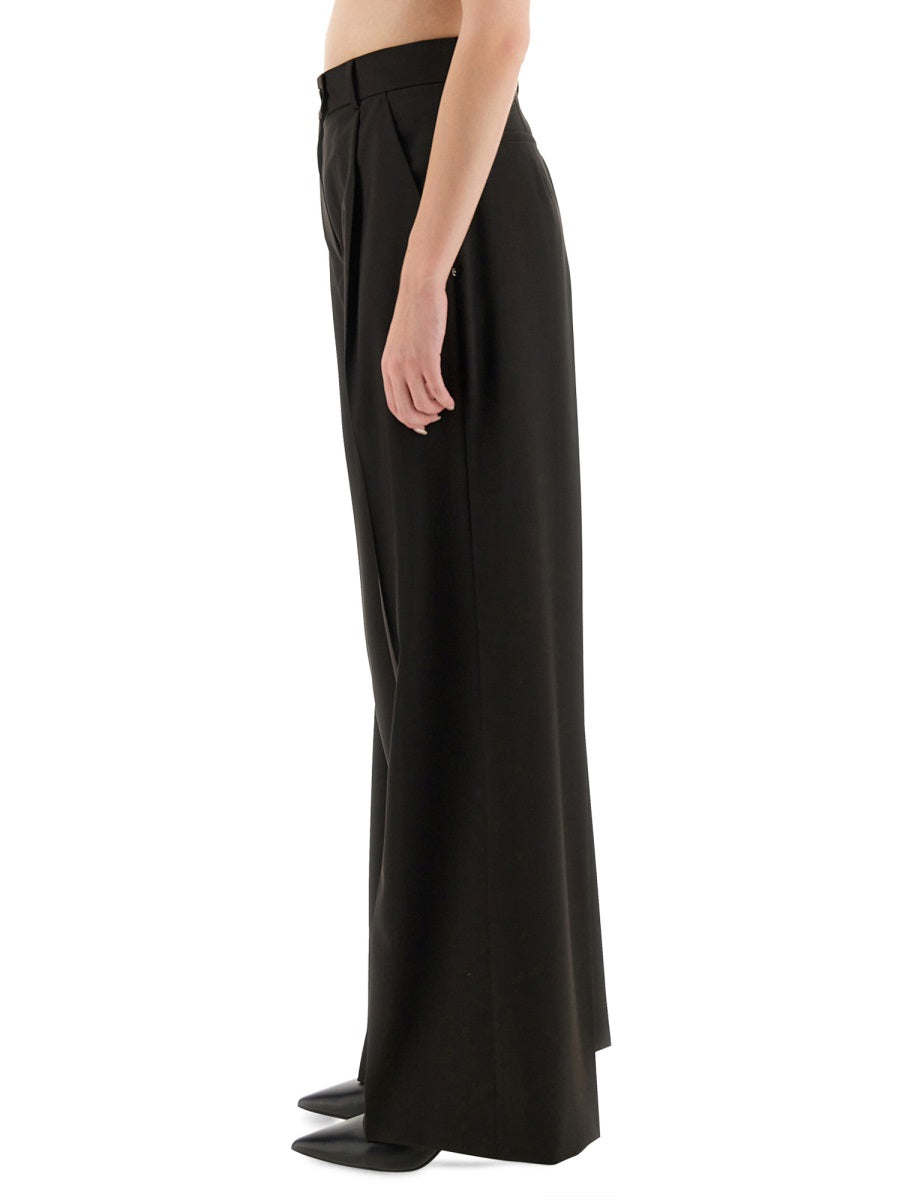 Sportmax Virgin Wool Trousers — Brown, view 3