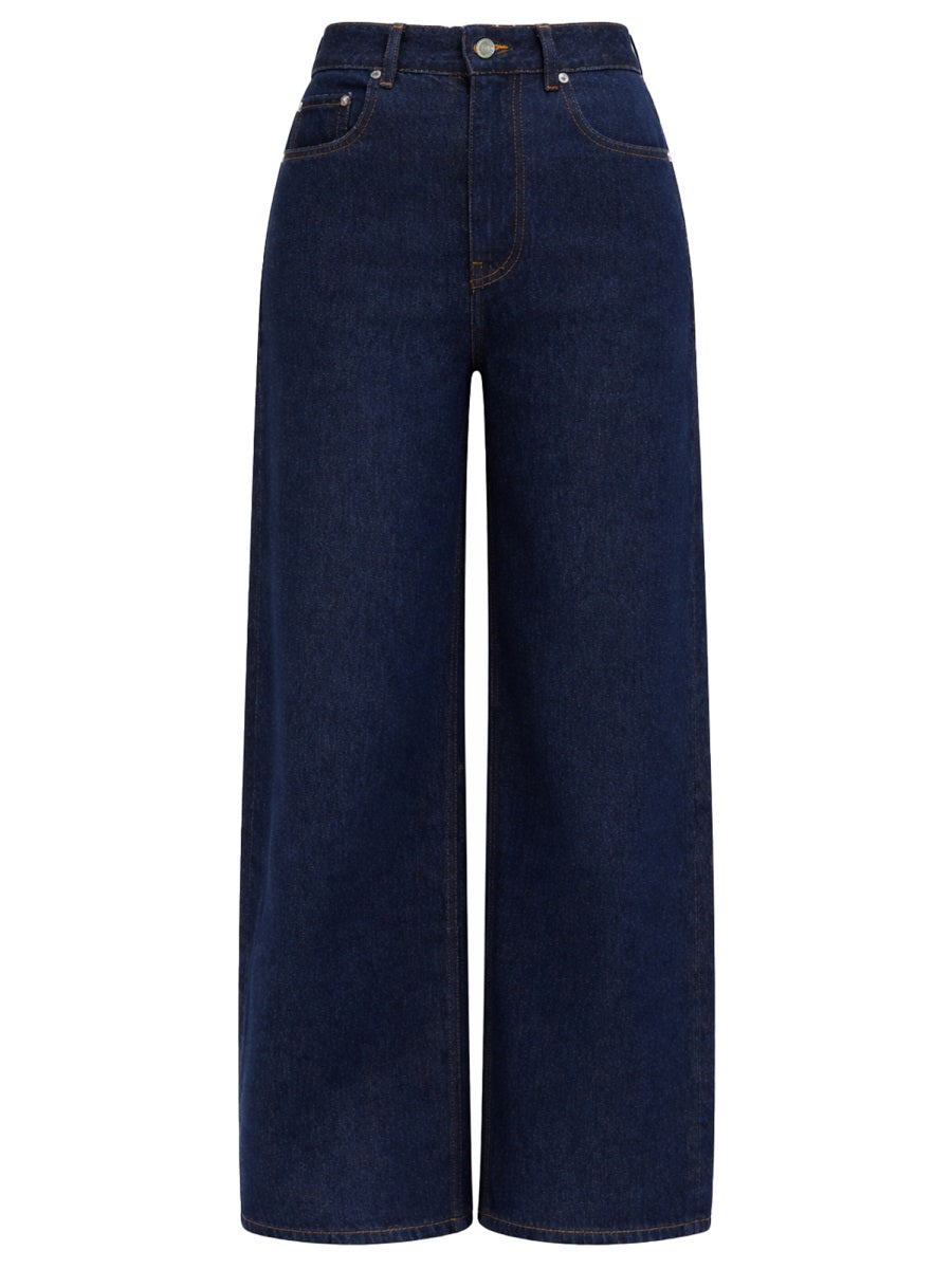 Ganni Organic Cotton Straight Leg Jeans — Blue by Ganni