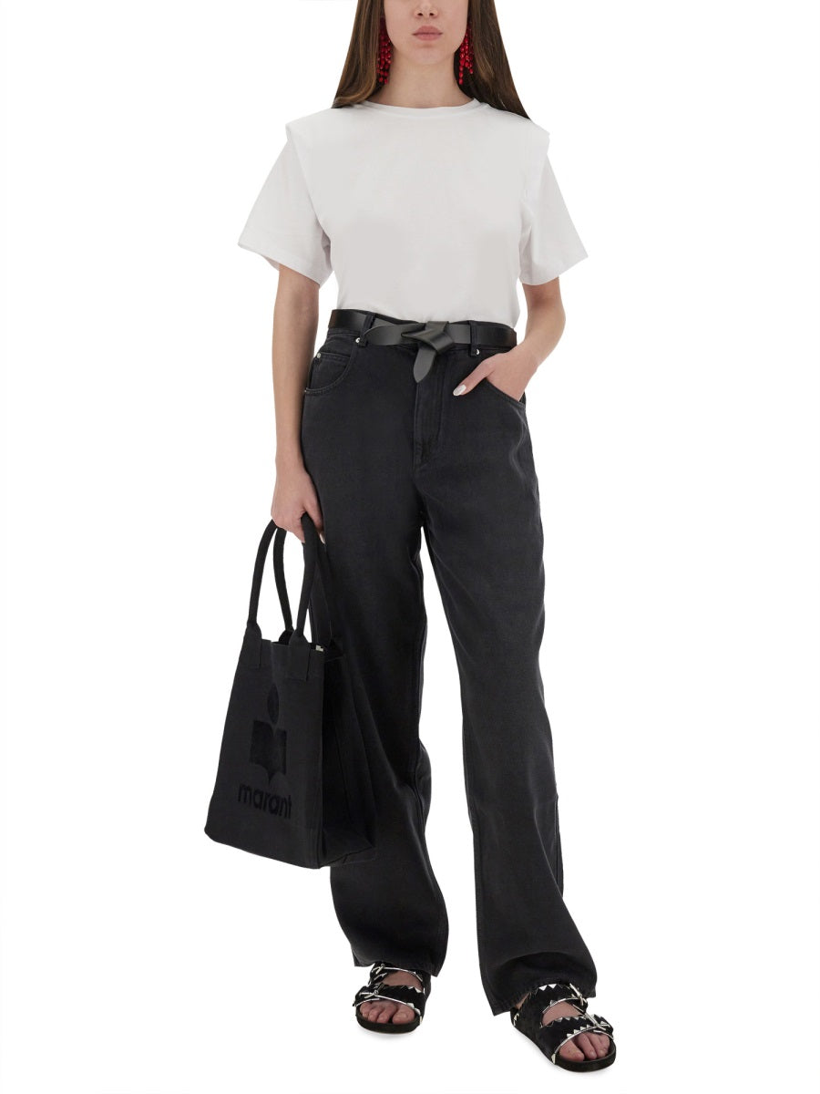 Isabel Marant Cotton Crew-Neck T-Shirt — White by Isabel Marant