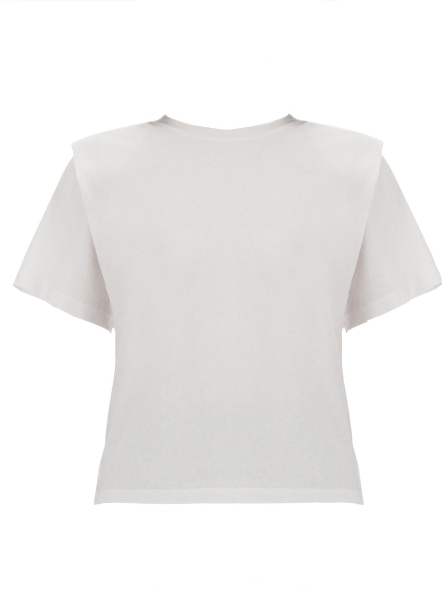Isabel Marant Cotton Crew-Neck T-Shirt — White, view 5