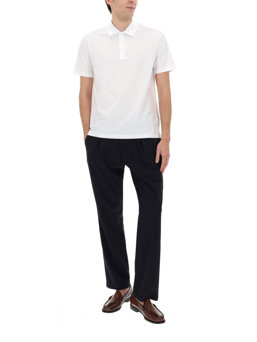 Herno Wool-Blend Trousers — Blue, view 3