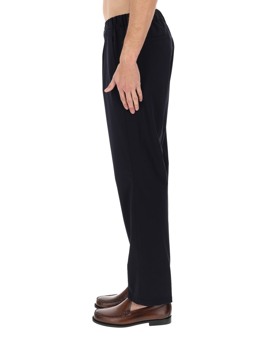 Herno Wool-Blend Trousers — Blue, view 4