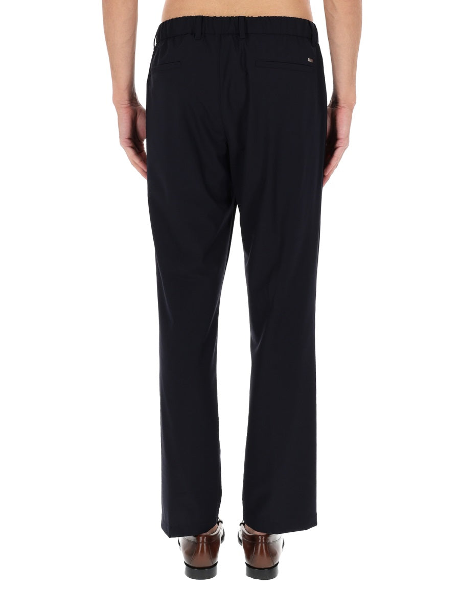 Herno Wool-Blend Trousers — Blue, view 5