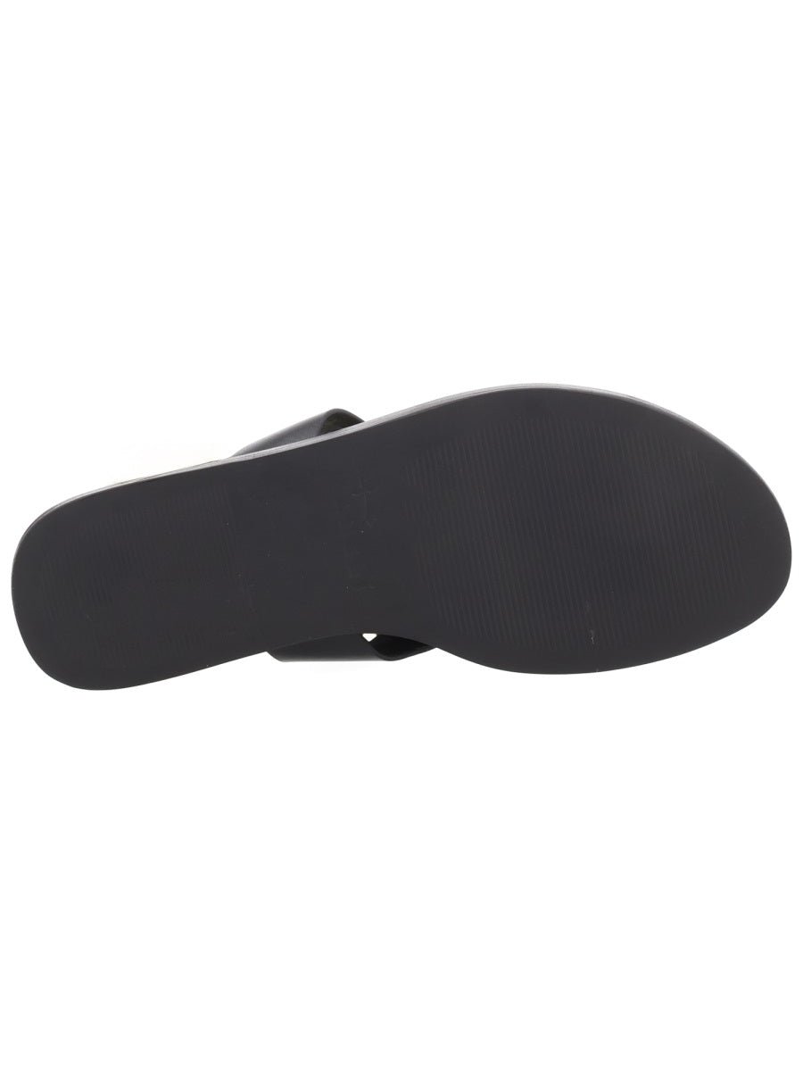 Manebi Goat Leather Sandals — Black, view 4
