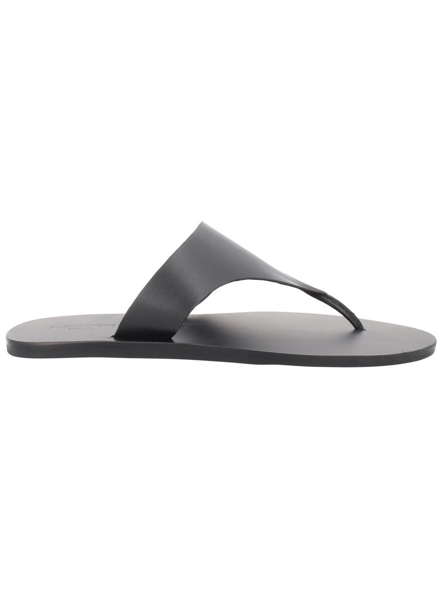 Manebi Goat Leather Sandals — Black, view 5