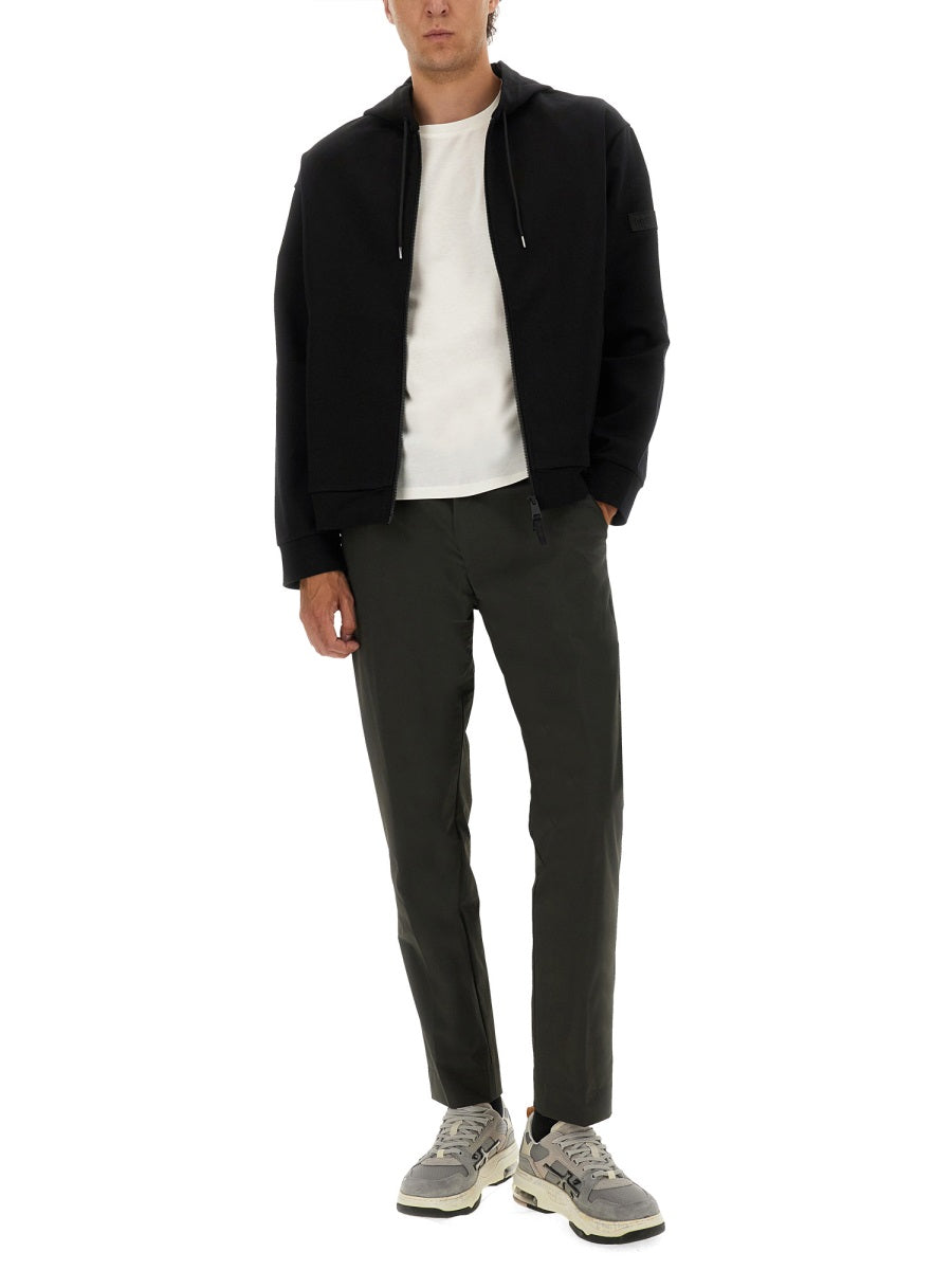 Premiata Cotton Zip Sweatshirt — Black, view 4